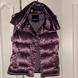 Talbots Purple Quilted Puffer Vest